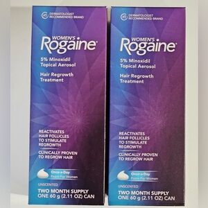 Rogaine Hair Regrowth Treatment
Foam Women - 2-2.11 Oz 2 boxes 4 month supply